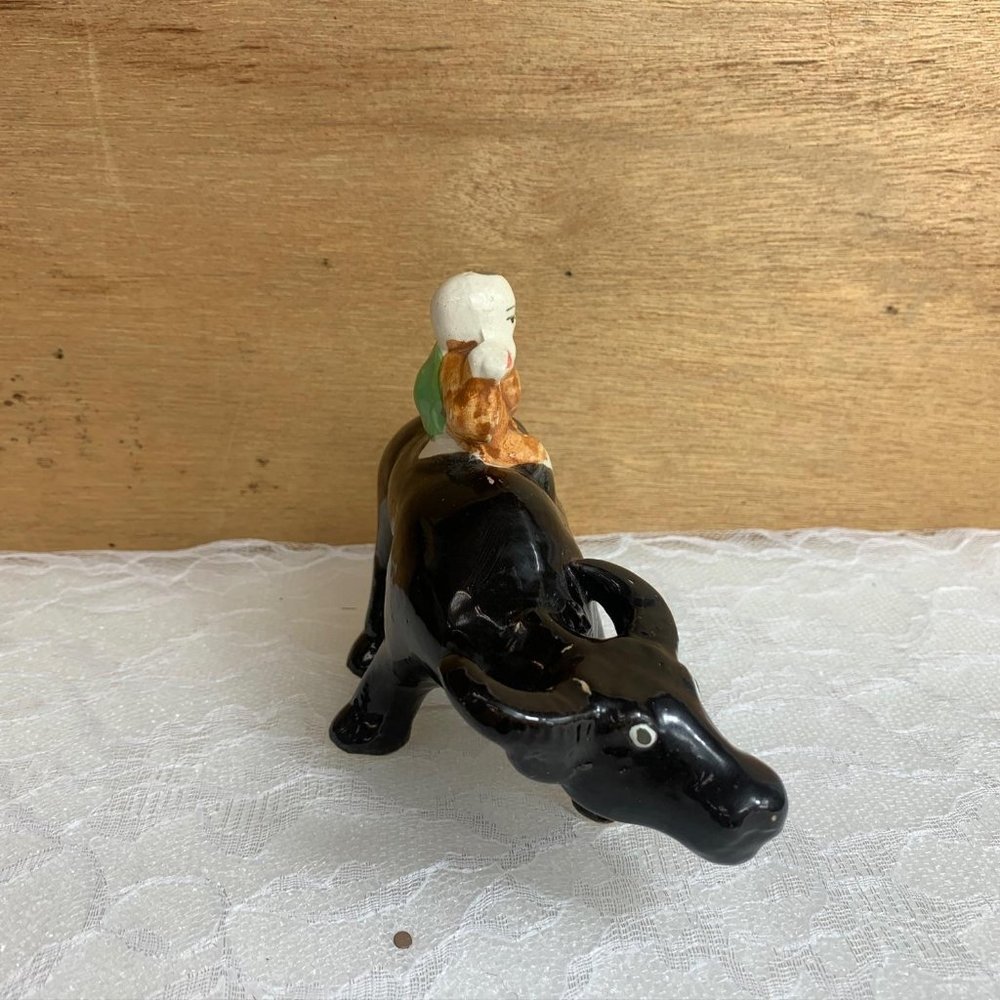 Antique Chinese Bull Rider - Picture 2 of 10